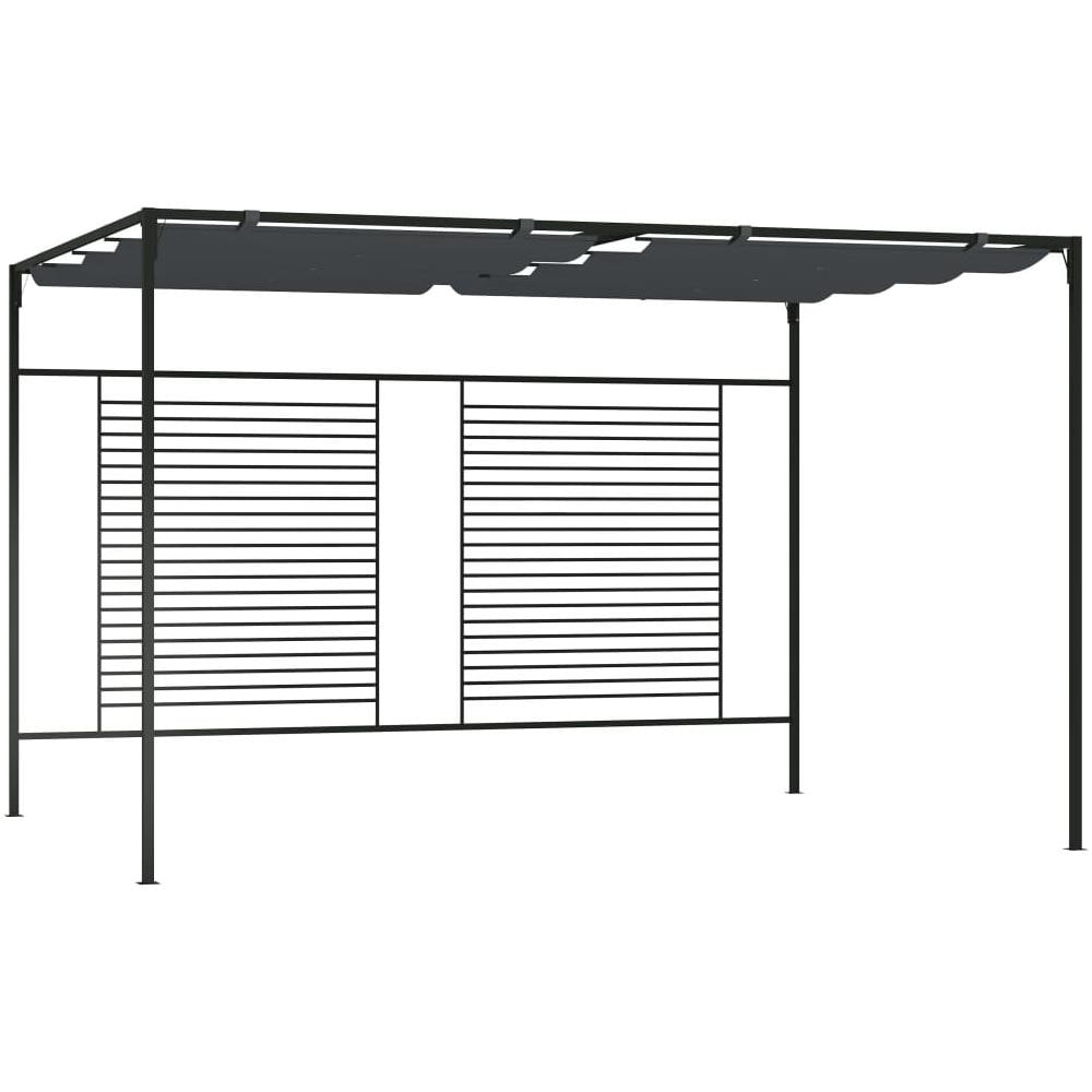 Gazebo con Tetto Retrattile 4x3x2,3 m Antracite 180 g / m² - Foto 1