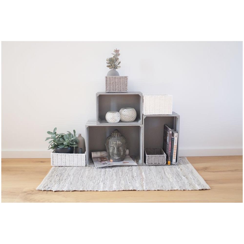 Scatola Portaoggetti Vintage, Legno, Grigio, 31x21x19 Cm, - Foto 7