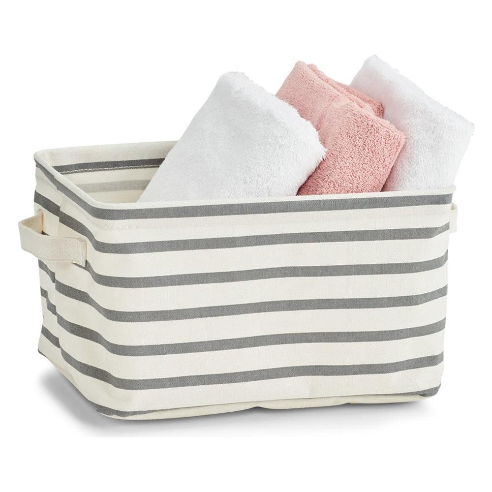 Cestino Portaoggetti Stripes «m» - Grigio, - Foto 2