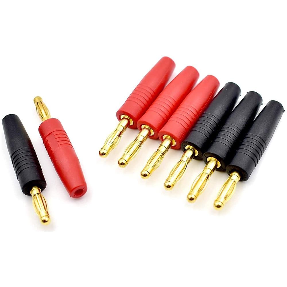5 Paia Di Connettori Banana Da 4 Mm Batterie Modellismo Rc Lipo + Cover Protezione - Foto 1