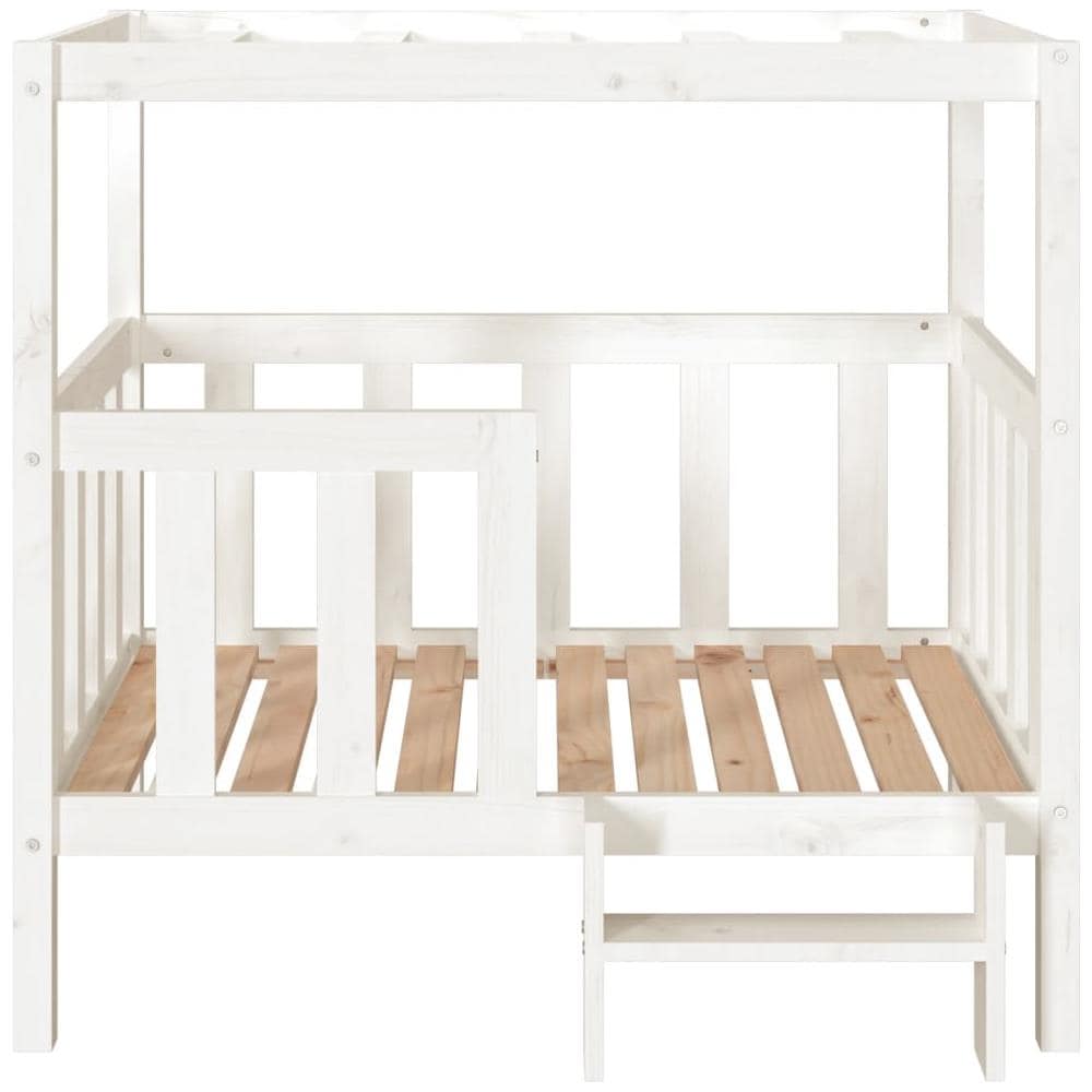 Cuccia per Cani Bianca 105,5x83,5x100 cm Legno Massello di Pino - Foto 2