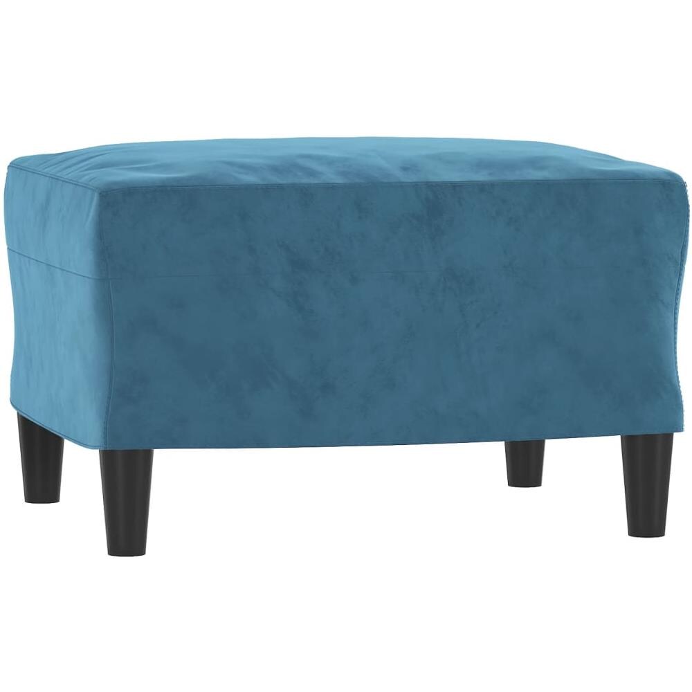Poggiapiedi Blu 60x50x41 Cm In Velluto - Foto 2