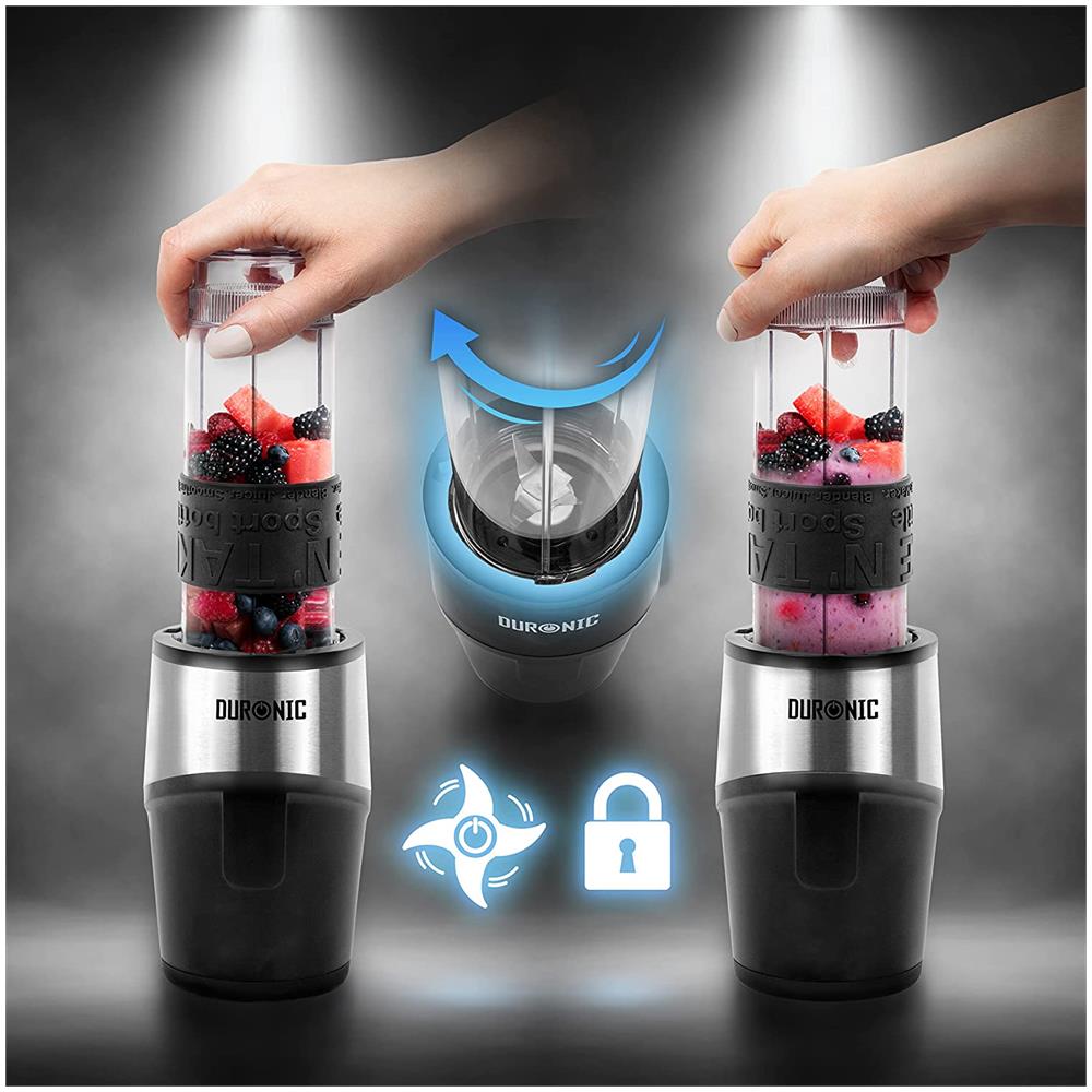 Bl520 Mini Frullatore Elettrico 500w | Sports Blender Con Borraccia Da 570ml E 400 Ml Senza Bpa | Frullatore Potente Con Lame In Acciaio | Bottiglia Con Coperchio | Per Smoothie E Frullati - Foto 2