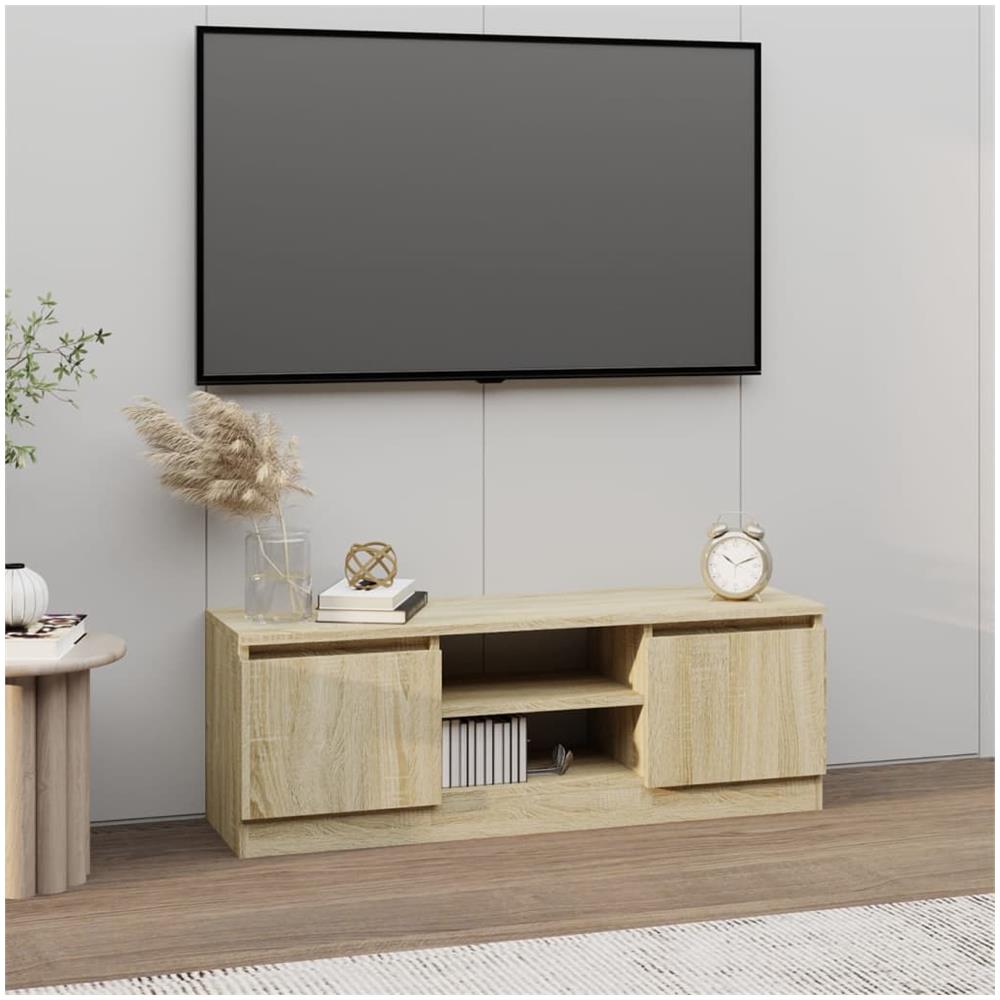 Mobile Porta Tv Con Anta Rovere Sonoma 102x30x36 Cm - Foto 1