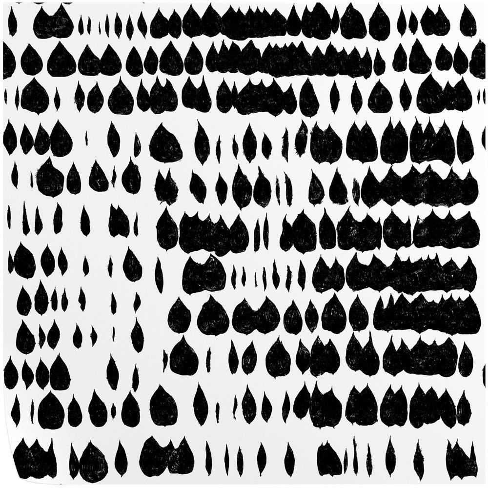 Carta Da Parati Moderna Bianca E Nera In Stile Scandinavo In Fogli Di Vera Carta Vegana, Made In Italy, 200x280cm, 5,5mq - Foto 1