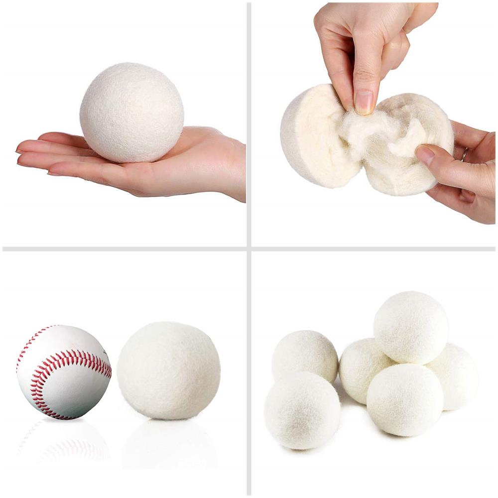 Palline Per Asciugatura Lana 3 Cm, Confezione Da 6 White S - Foto 2