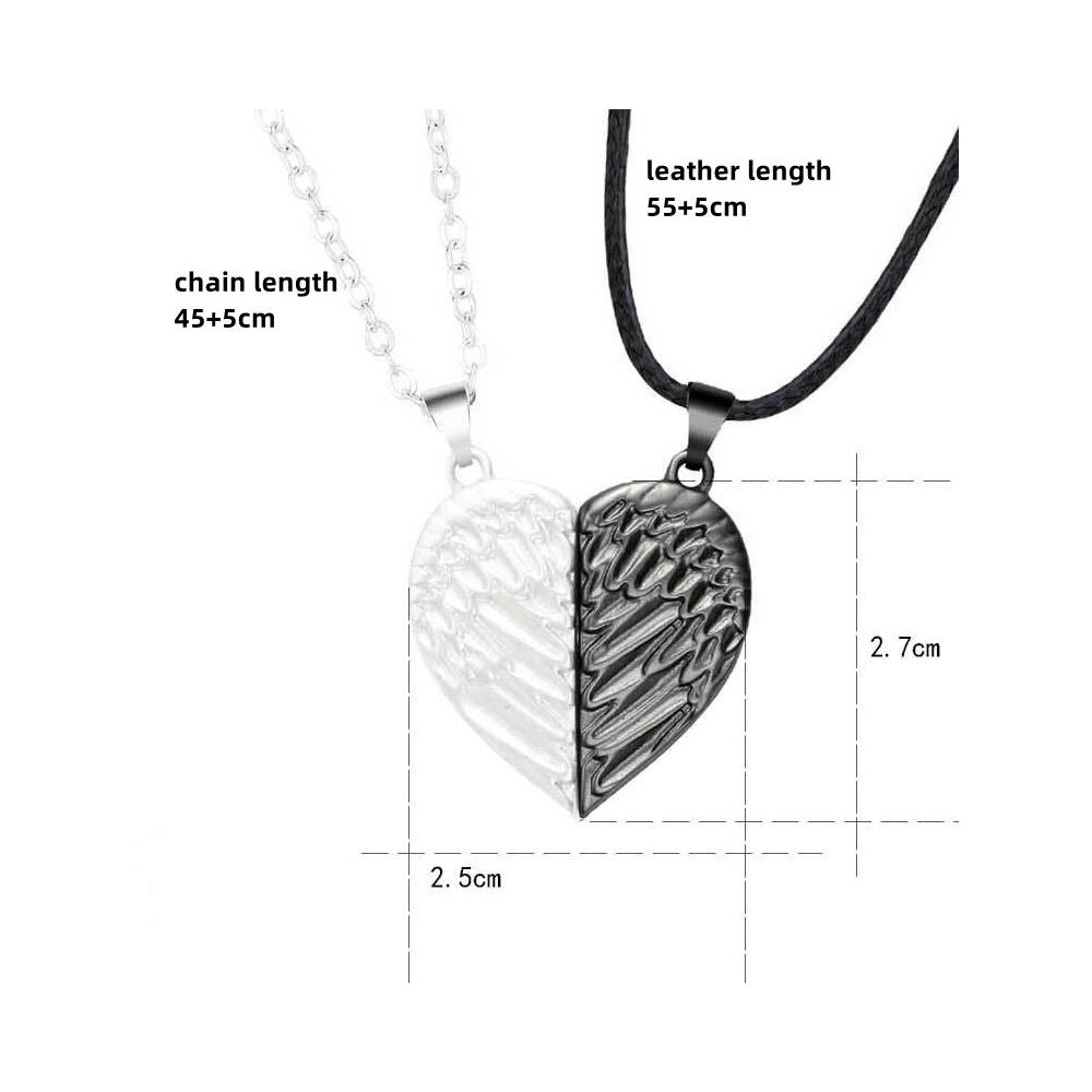 Collana Abbinata Per Coppia Con Cuore Magnetico Multicolor - Foto 2