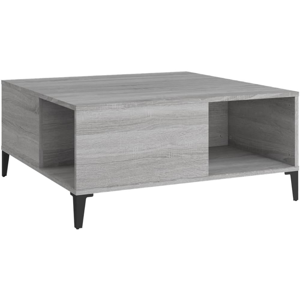 Tavolino Salotto Grigio Sonoma 80x80x36,5 Cm Legno Multistrato - Foto 2