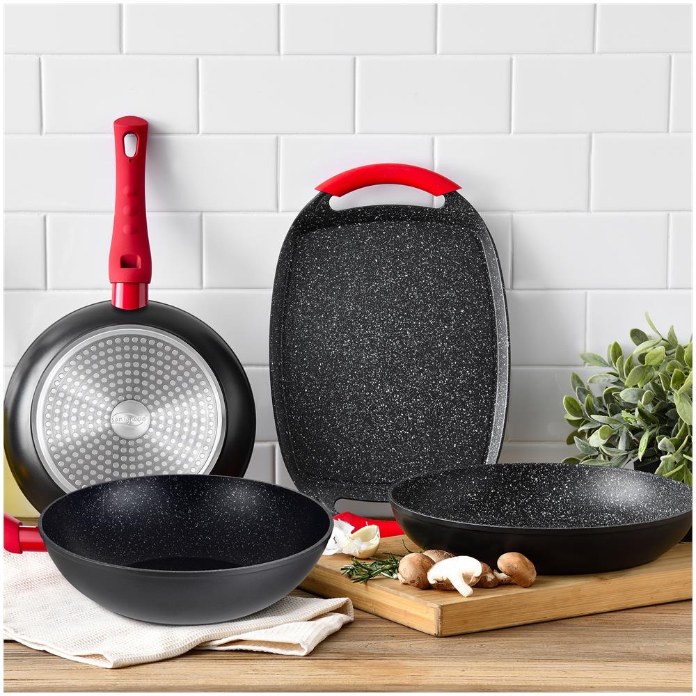 Wok 28cm 28cm Alluminio Battuto Per Induzione Energia Piano Cottura - Foto 2