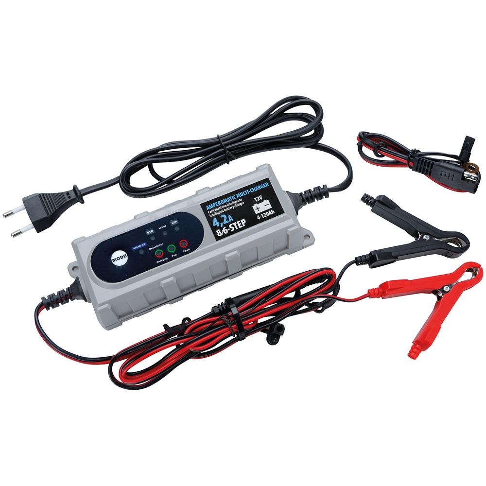 Amperomatic Multi-charger, Caricabatteria Intelligente, 12v - 4,2a - Foto 1