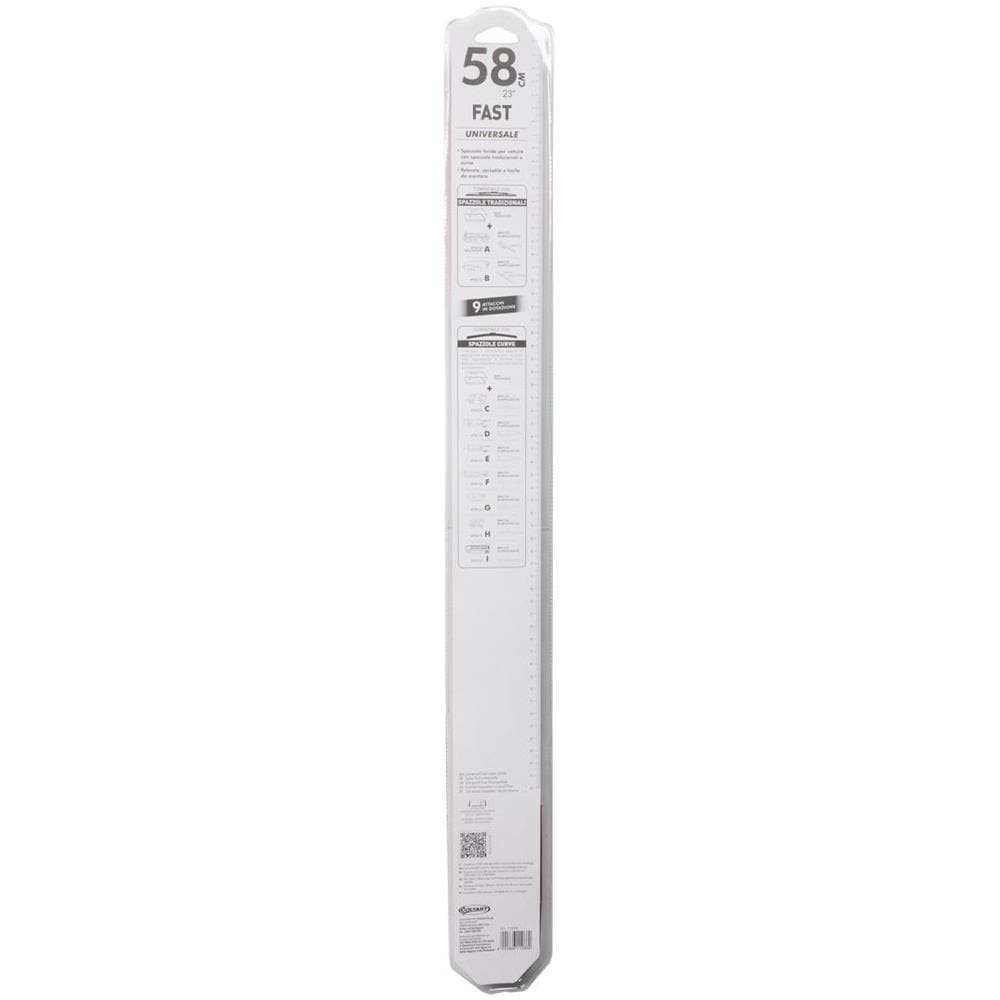 Spazzola Tergicristallo Singola Fast 58 Cm - 23"", Per Spazzole Tradizionali E Curve, Massima Aderenza E Resistenza - Foto 2