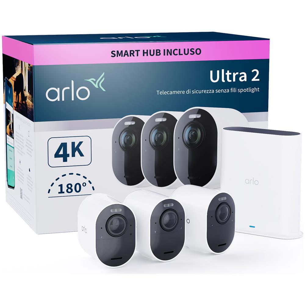 Ultra 2 Telecamera di Sorveglianza esterno, set da 3 bianco - Foto 2