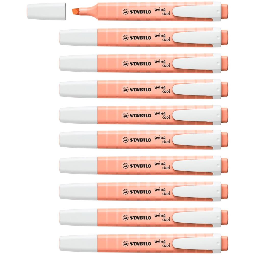 swing cool Pastel - Evidenziatore - Confezione da 10 - Rosa Pesca - Foto 1