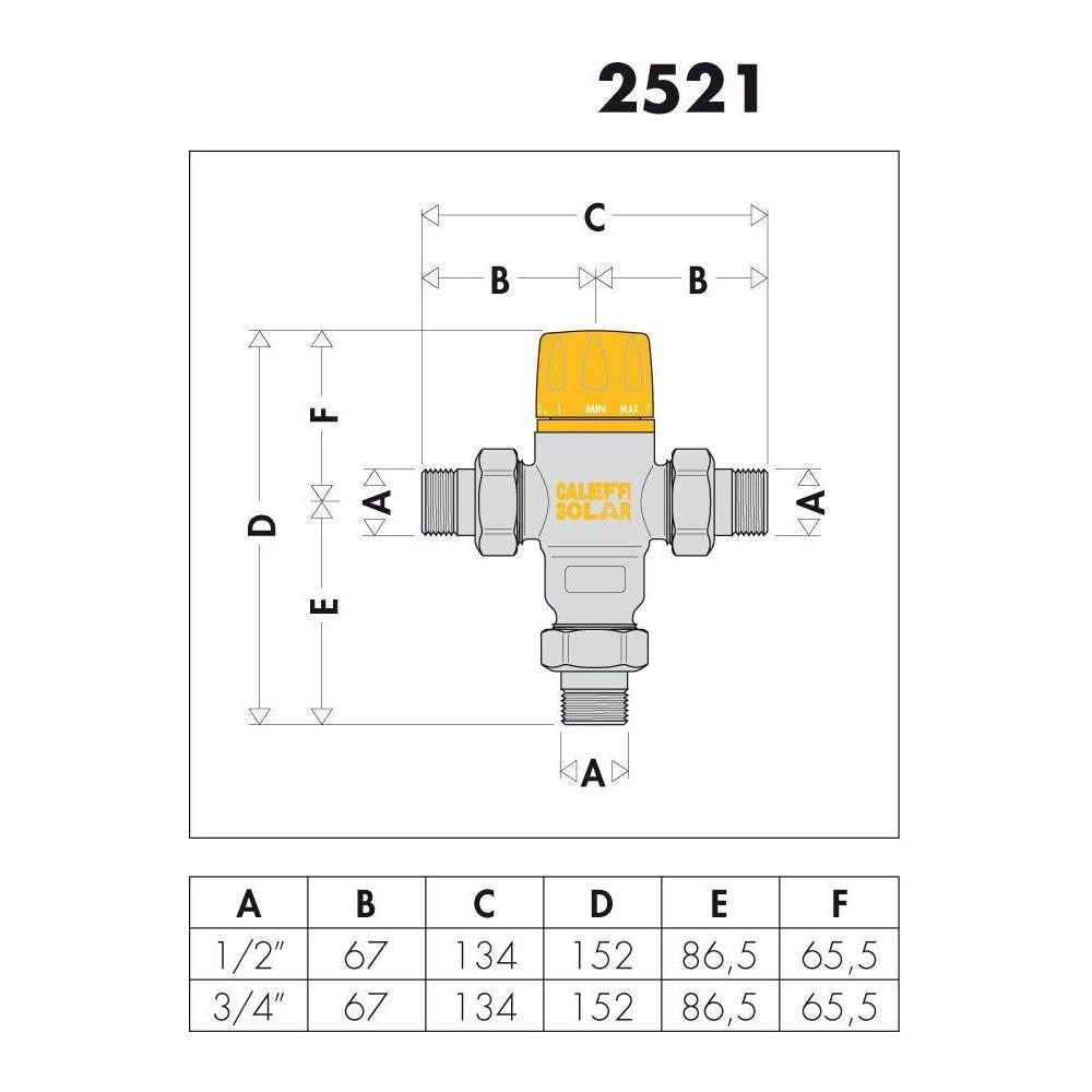 252150 Miscelatore Termostatico 3/4'', Regolabile 30-65'c - Foto 3
