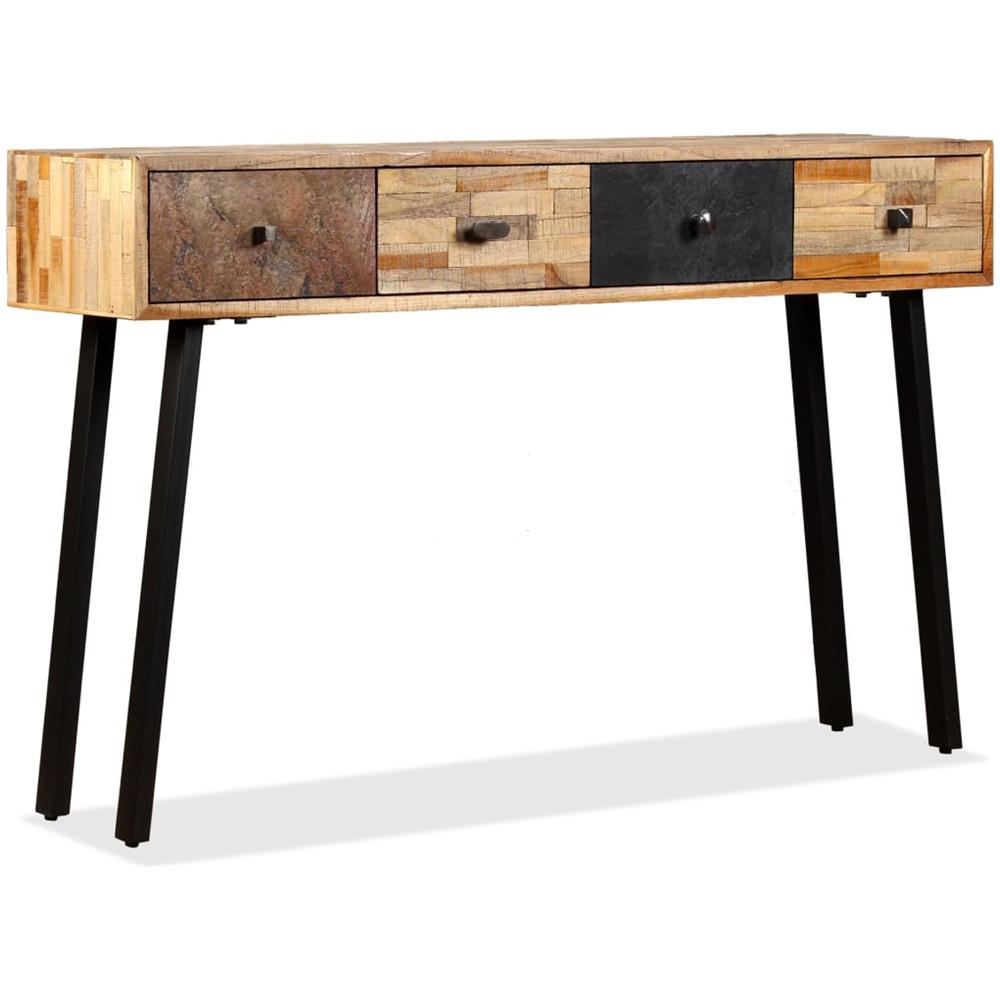 Panca in Legno Massello e Lino 110x38x48 cm Grigio - Foto 1