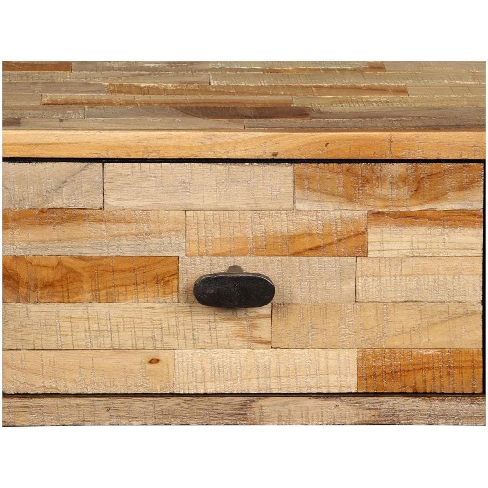 Panca in Legno Massello e Lino 110x38x48 cm Grigio - Foto 7