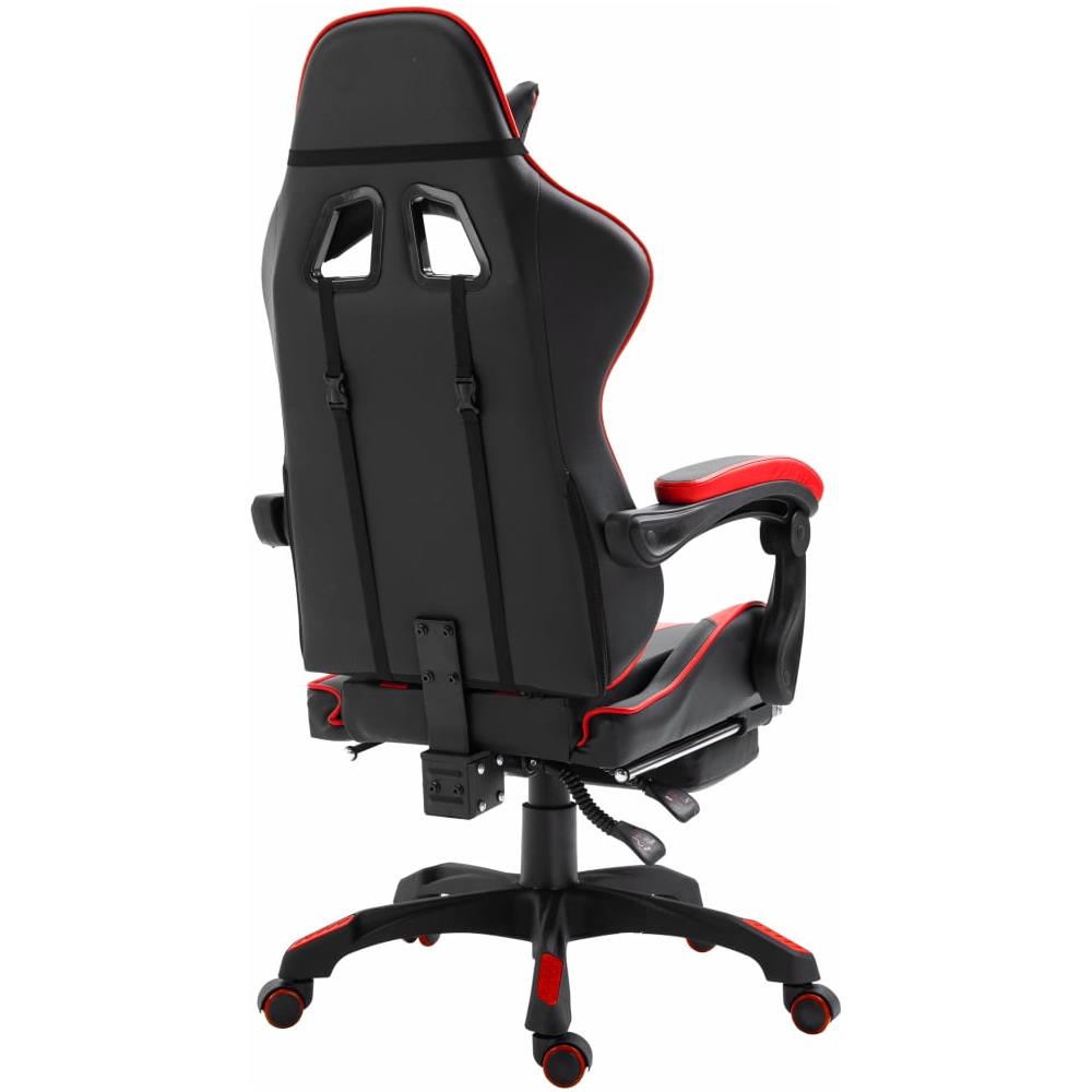 VIDAXL Sedia Da Gaming Con Poggiapiedi Rossa Pu ePRICE vidaXL Sedia da Gaming con Poggiapiedi Nera in PU Regolabile