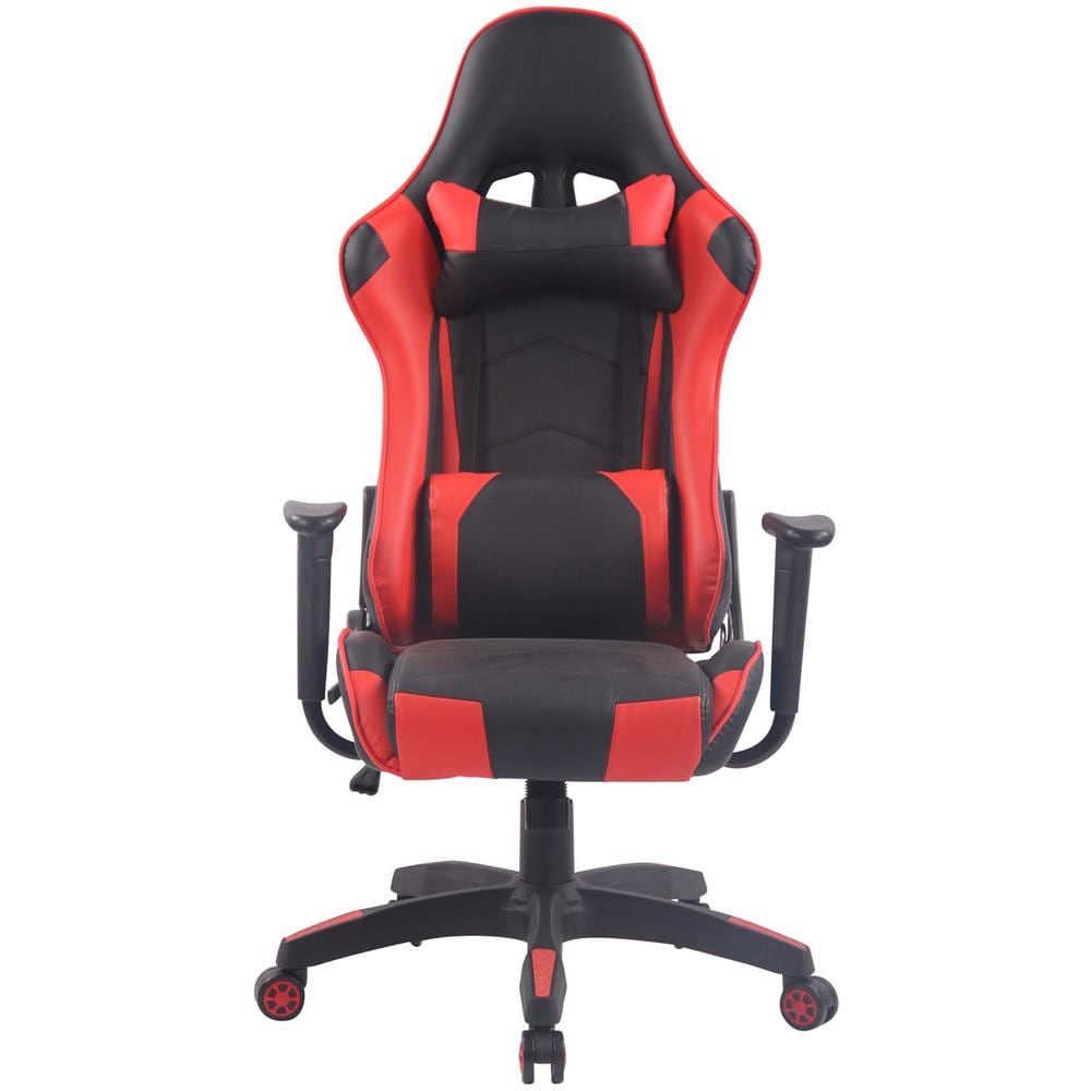 Sedia Gaming Miracle V2 in Similpelle - Sedia Racing 2 Cuscini - Poltrona Girevole con Max Carico 150Kg - Sedia Gamer Regolabile 47-57cm Nero Rosso - Foto 2