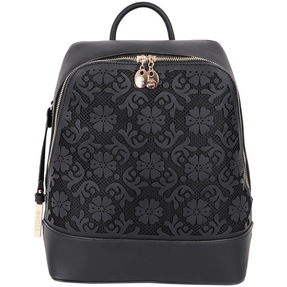 ROCS - Zaino In Pelle Ecologica, Casual Elegante, Rocs, A8867-2bk, Nero -  ePRICE