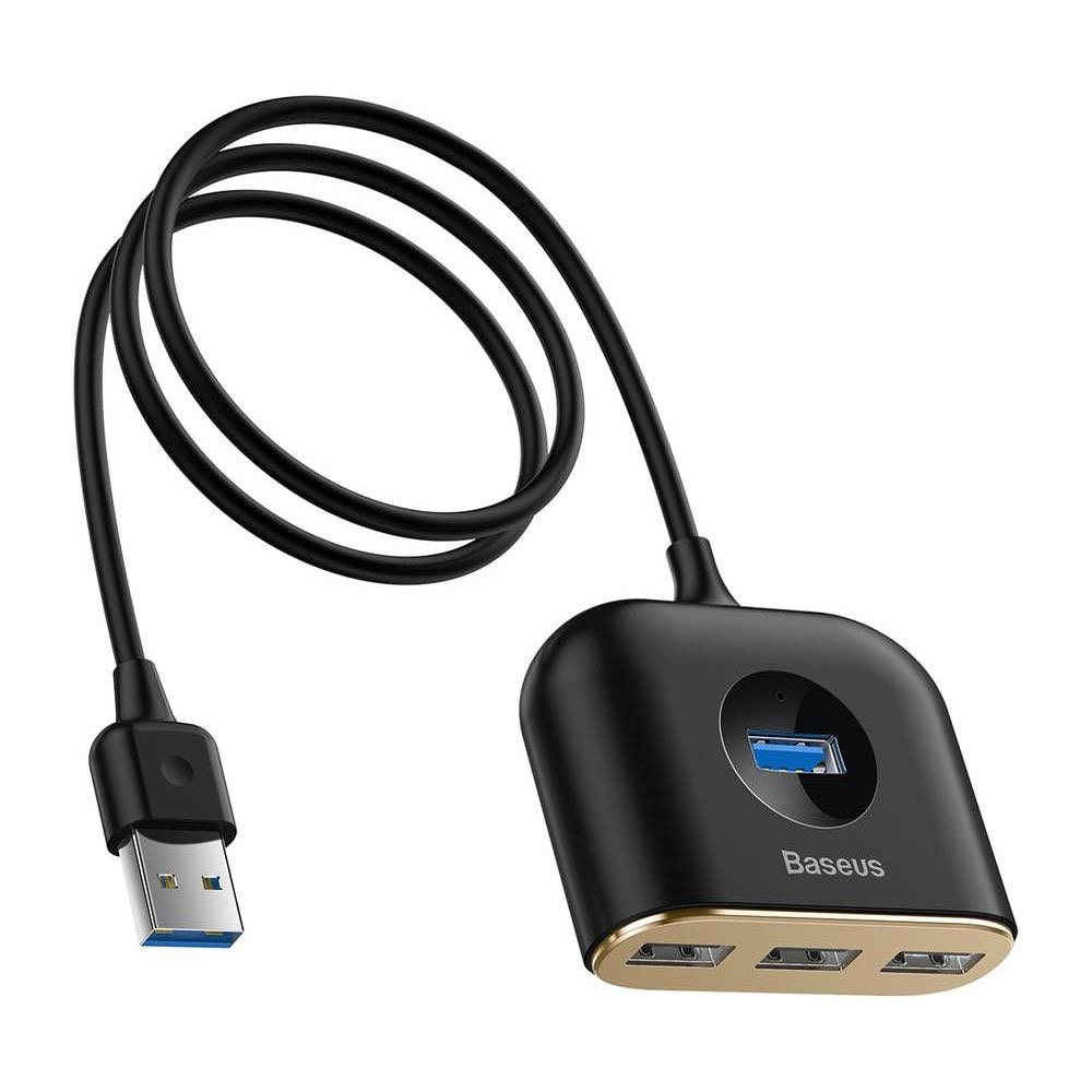 Hub Piazza Rotonda 4in1 Usb Adapter Usb3.0 * 1 + Usb2.0 * 3 1m Nero (cahub-ay01) - Foto 3