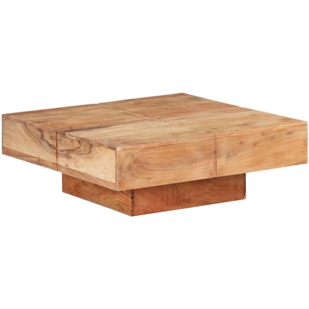 Tavolino Da Caff? 80x80x28 Cm In Legno Massello Di Acacia - Foto 1