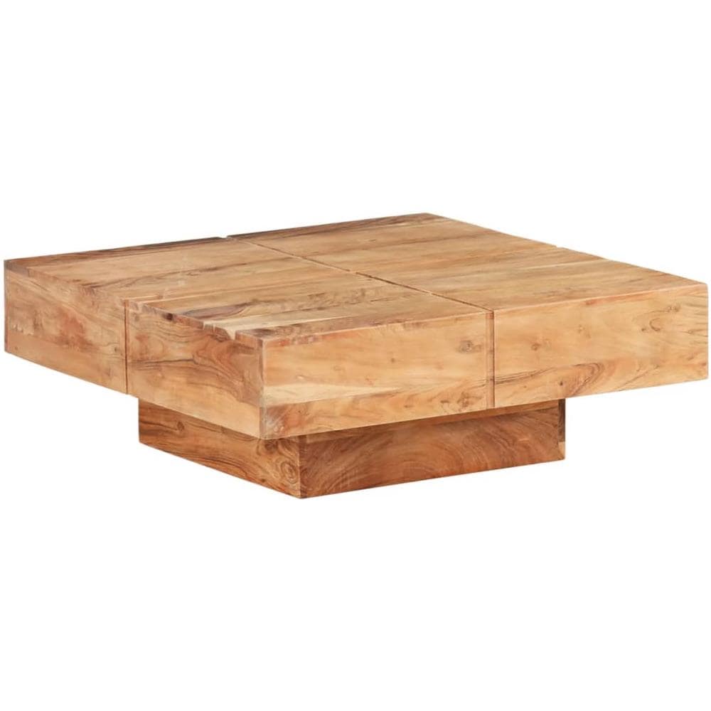 Tavolino Da Caff? 80x80x28 Cm In Legno Massello Di Acacia - Foto 9
