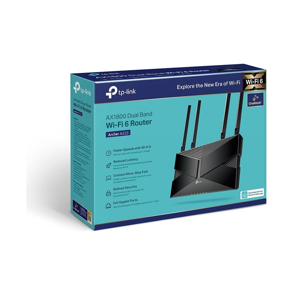 Dual-band Wi-fi 6 Router Archer Ax23 Ax1800 802.11ax, 1201+574 Mbit / s, Porte Ethernet Lan (rj-45) 4, Quantità Di Antenne 4 - Foto 2