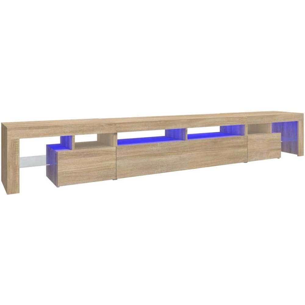 Mobile Porta Tv Con Luci Led Rovere Sonoma - Foto 2