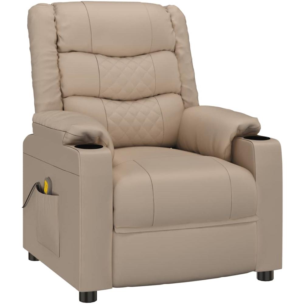 Poltrona Reclinabile Cappuccino In Similpelle - Foto 2