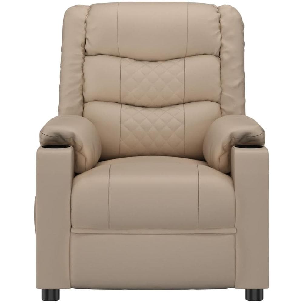 Poltrona Reclinabile Cappuccino In Similpelle - Foto 3