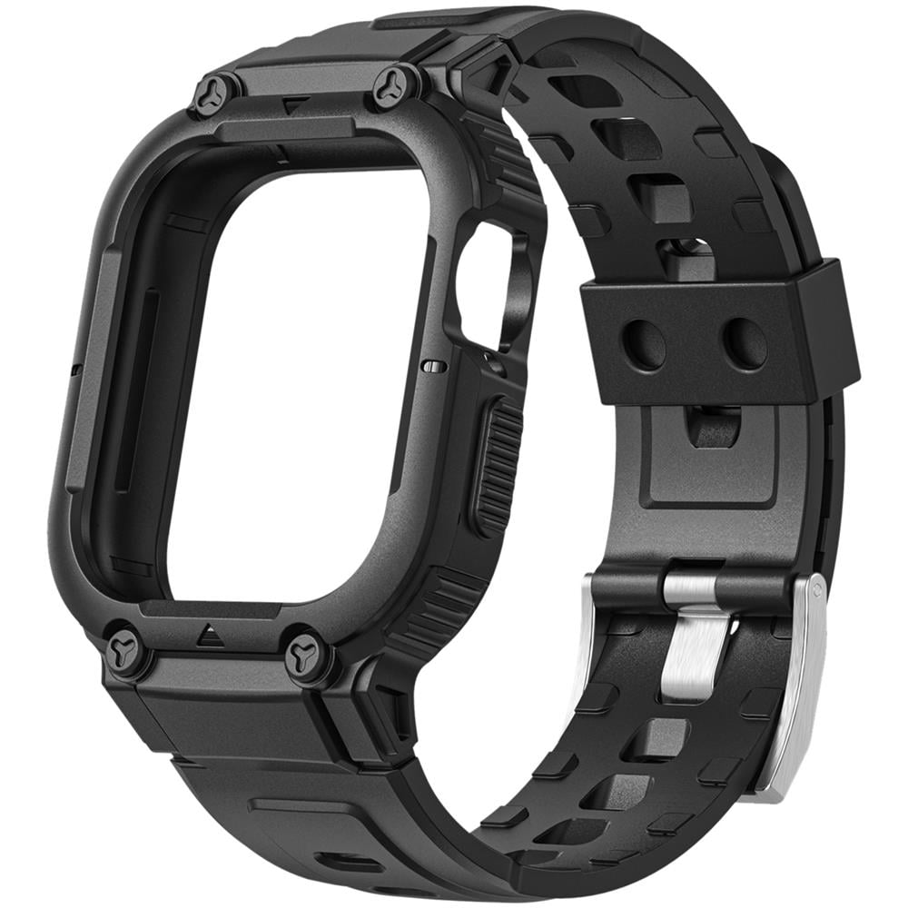 Cinturino Per Apple Watch Ultra 49 Mm In Silicone Morbido Nero - Foto 5
