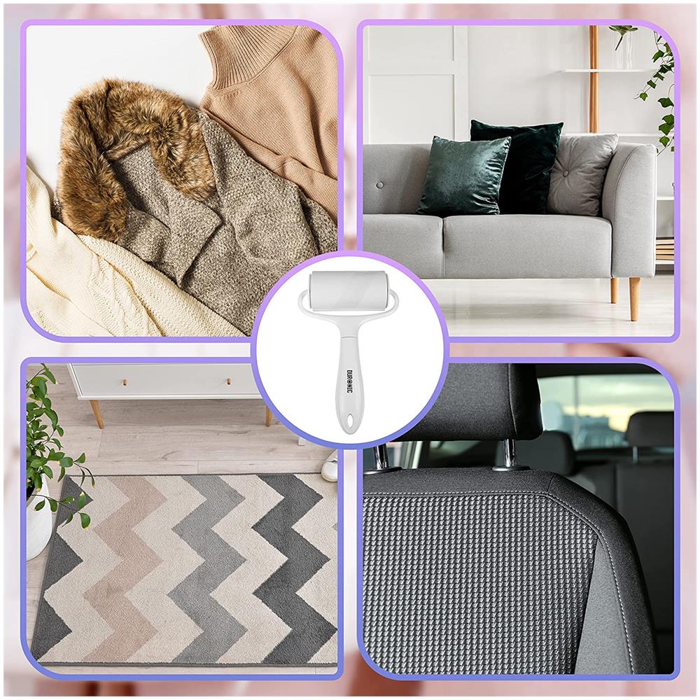 Roll2x4 Rullo Levapelucchi Con 4 Ricariche | 360 Strappi Extra Adesivi | Lint Remover Per Abbigliamento | Rullo Adesivo Per Peli Di Animali | Rulli Per Lanugine E Pelucchi - Foto 7
