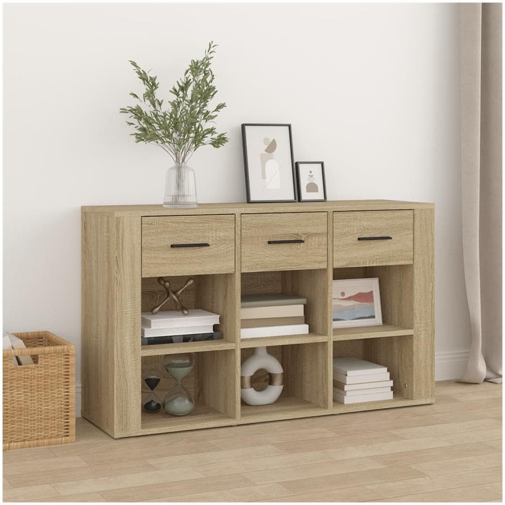 Credenza Rovere Sonoma 100x30x59,5 Cm In Legno Multistrato - Foto 1