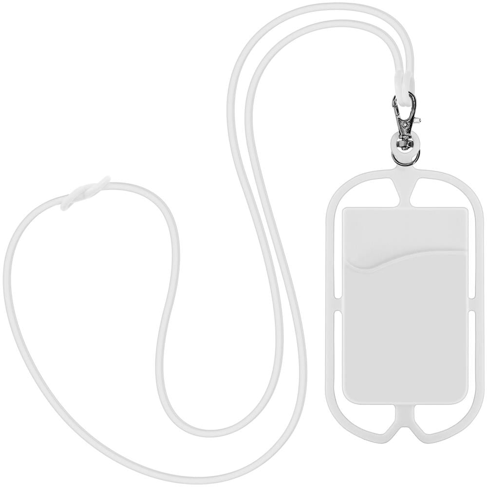 Cover Cordino Universale Per Smartphone Con Porta-carte Serie Neckpouch Bianca - Foto 1