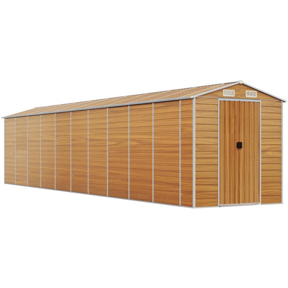 Capanno Giardino Marrone Chiaro 191x895x198cm Acciaio Zincato - Foto 2