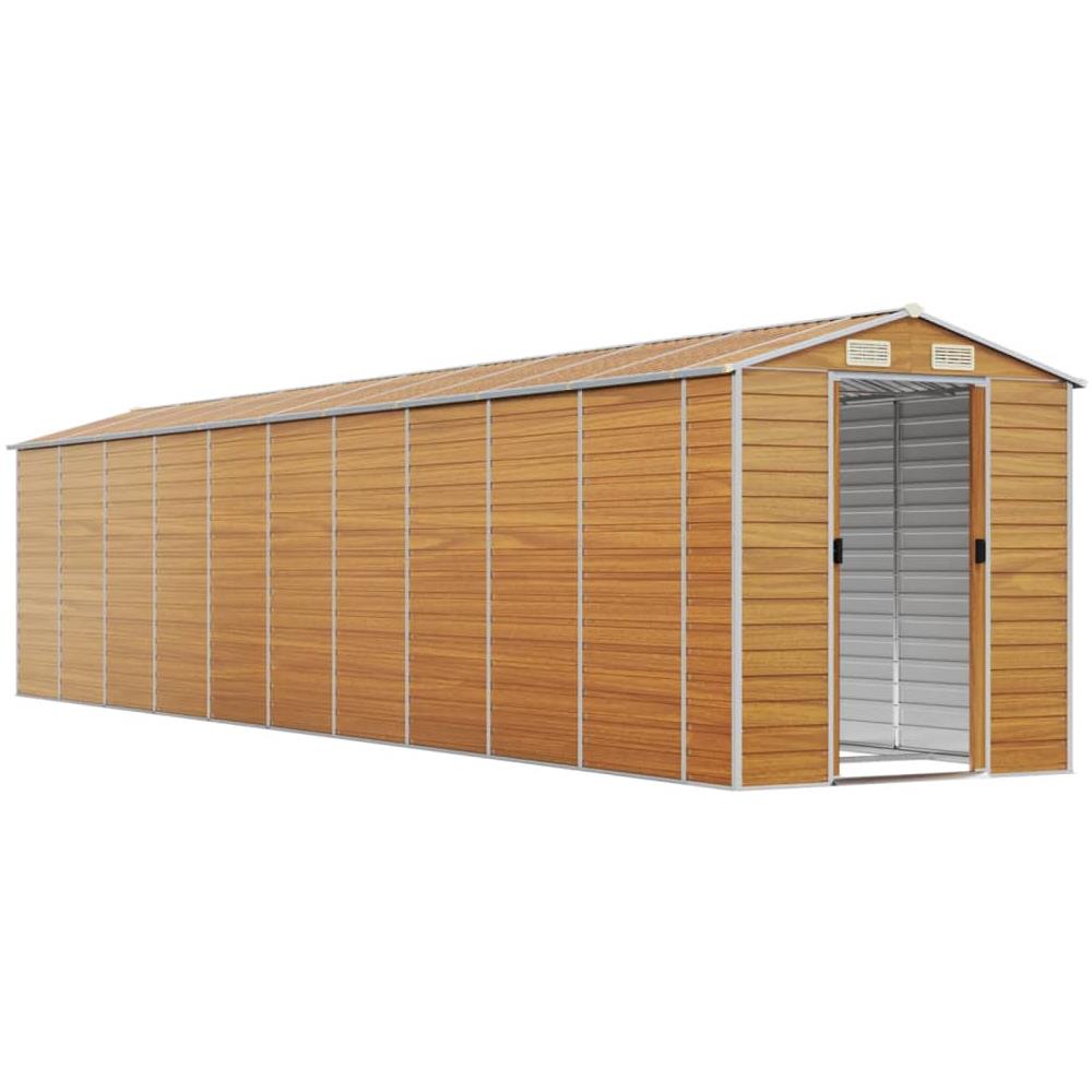 Capanno Giardino Marrone Chiaro 191x895x198cm Acciaio Zincato - Foto 3