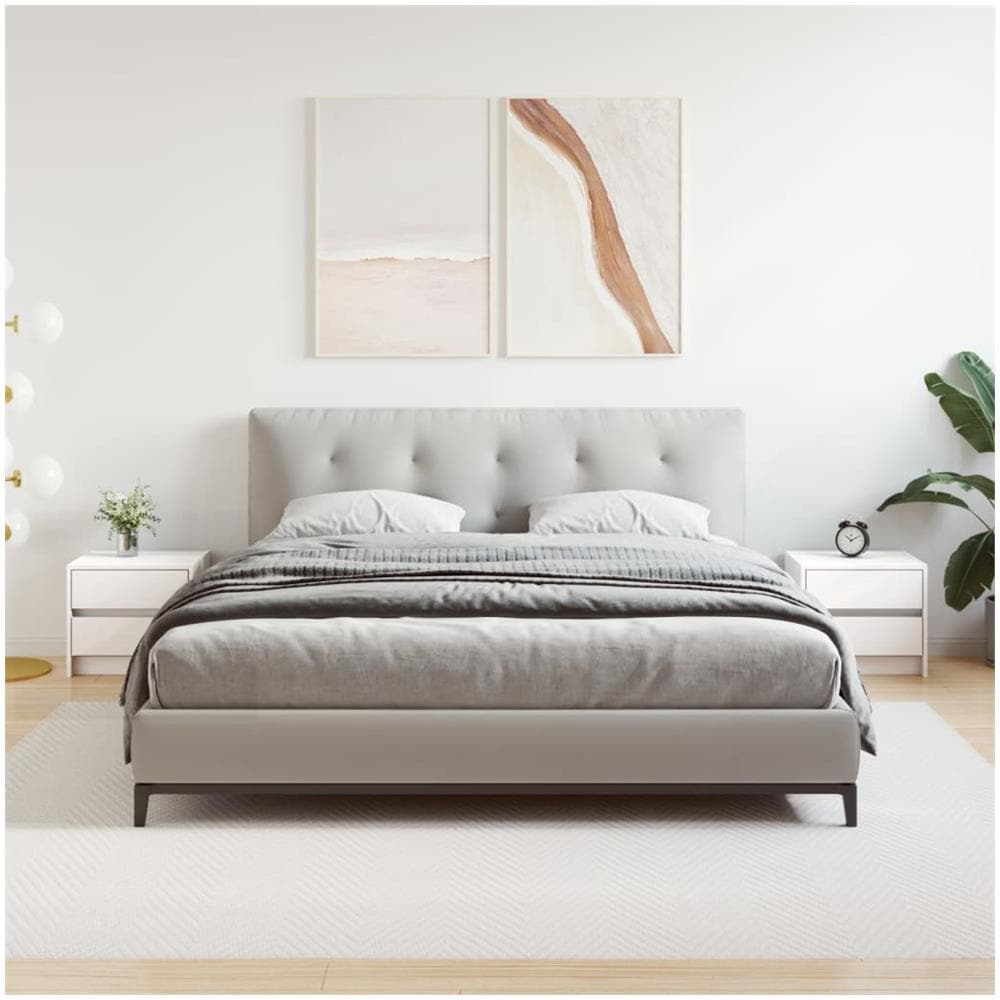 Comodini 2 Pz Bianchi 40x31x35,5 Cm In Legno Massello Di Pino - Foto 1