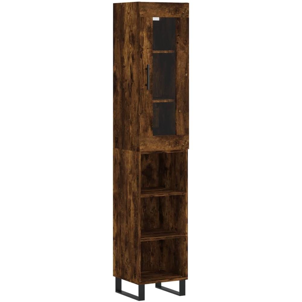 Credenza Rovere Fumo 34,5x34x180 Cm In Legno Multistrato - Foto 2