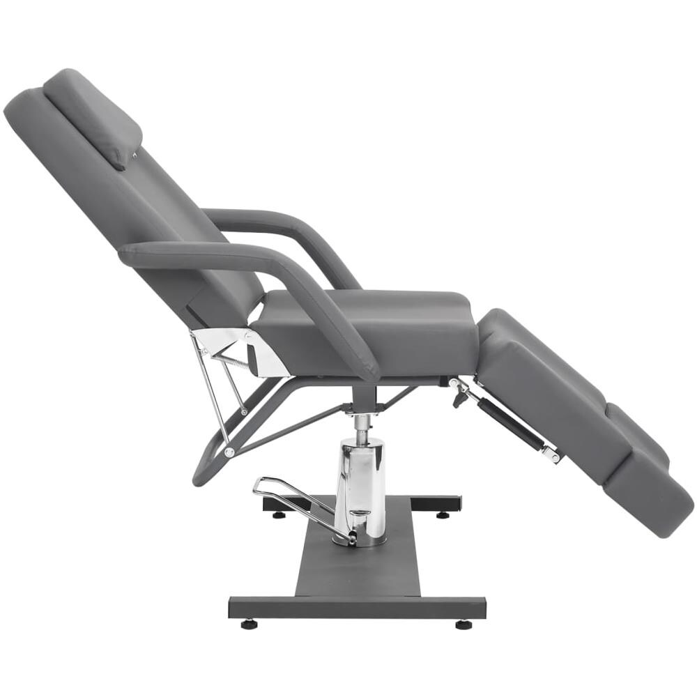 Poltrona Da Estetista In Similpelle Grigia 180x62x78 Cm - Foto 3