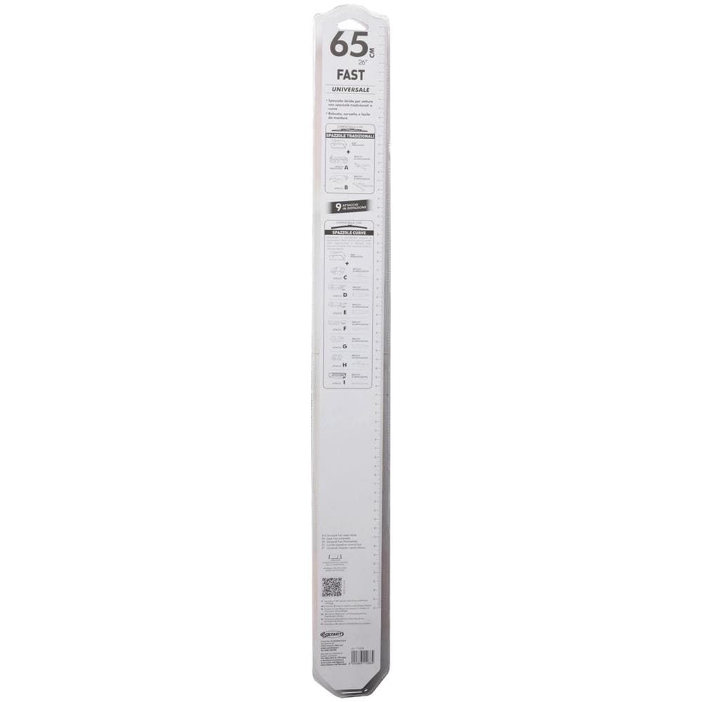 Spazzola Tergicristallo Singola Fast 65 Cm - 26"", Per Spazzole Tradizionali E Curve - Foto 2