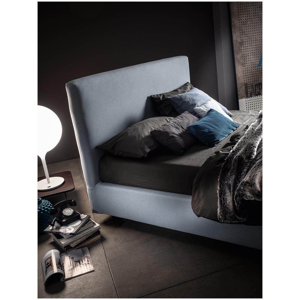 Letto Matrimoniale, Modello Lima Unisce Il Cocetto Di Semplicita Ed Eleganza, Rete Da 160x190 Cm Con Doghe In Legno, Box Contenitore, Tessuto Giroletto Sfoderabile, Made In Italy - Foto 7