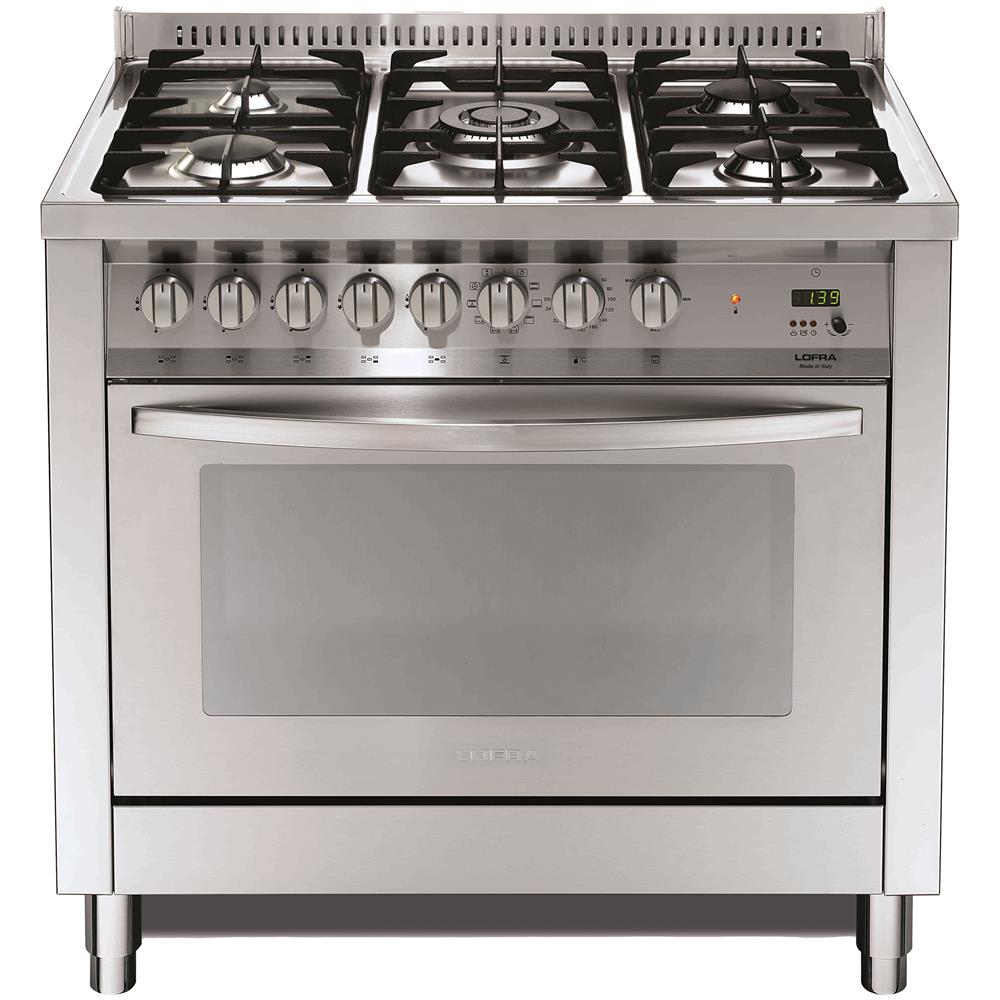 Cucina Elettrica PG96MFT /C 5 Fuochi a Gas Forno Elettrico Multifunzione Ventilato Dimensioni 90 cm Colore Acciaio Inox - Foto 1