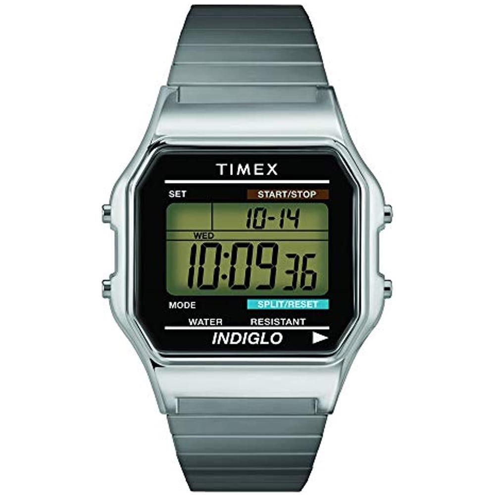 T78587 Orologio Digitale Da Polso Da Uomo, Acciaio Inox, Argento - Foto 2