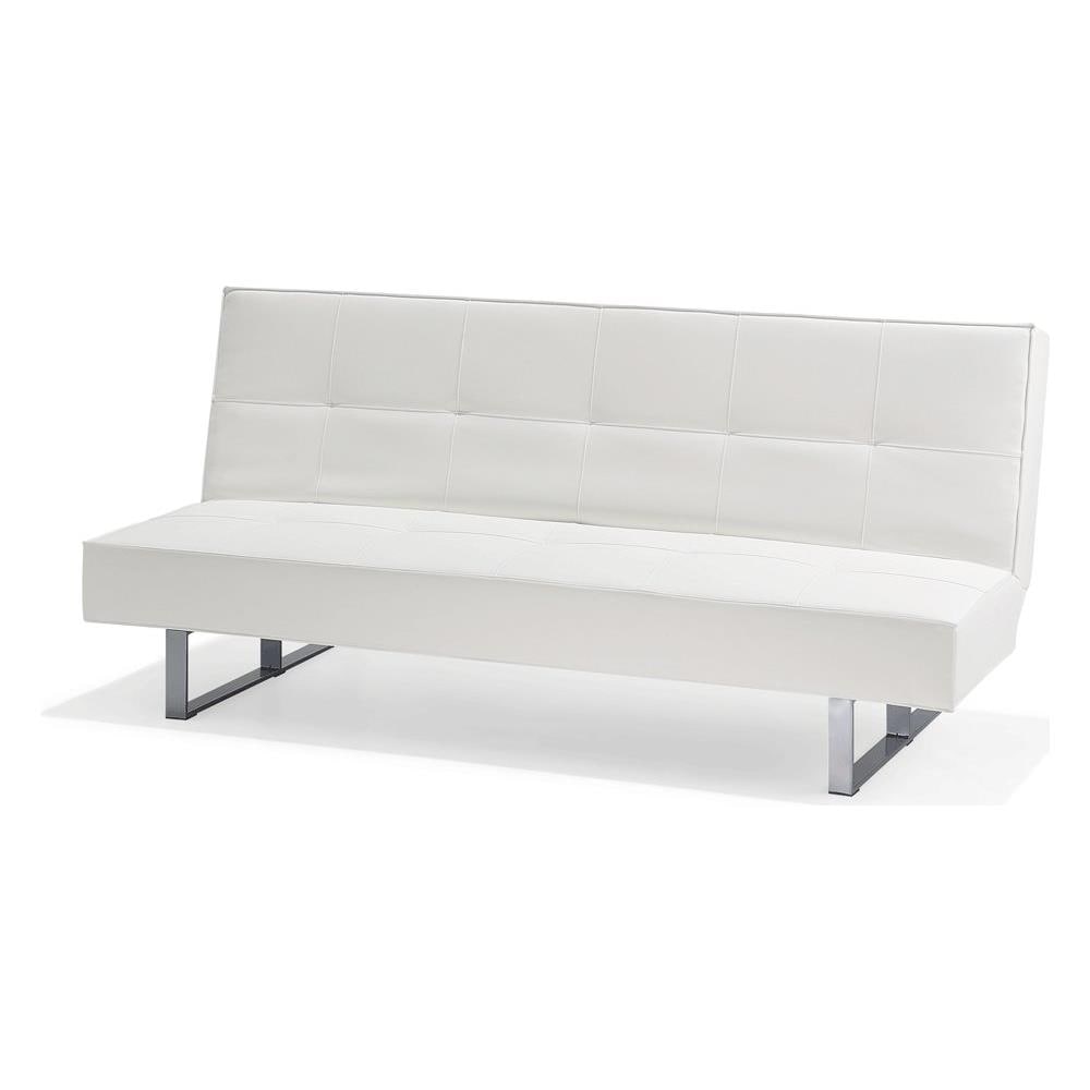 Divano Letto In Pelle Sintetica Bianca 189 Cm Derby Piccolo - Foto 2