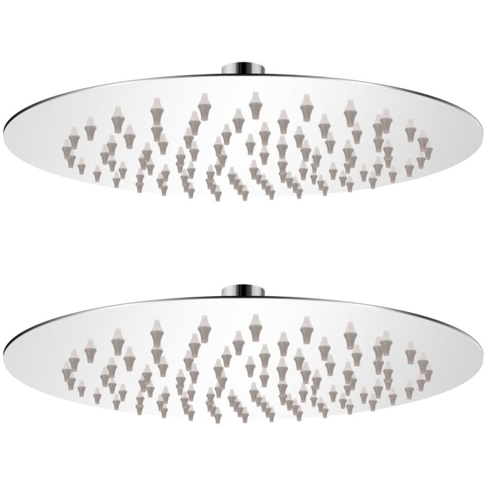 Soffione Per Doccia A Pioggia 2 Pz Acciaio Inossidabile Ø 20 Cm - Foto 1