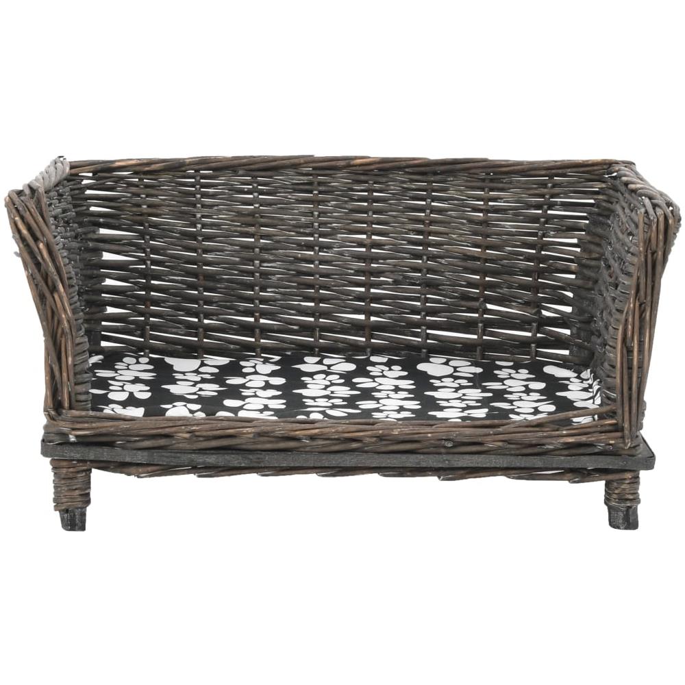 Cesta Per Cani Con Cuscino Grigio 50x33x35 Cm Salice Naturale - Foto 2