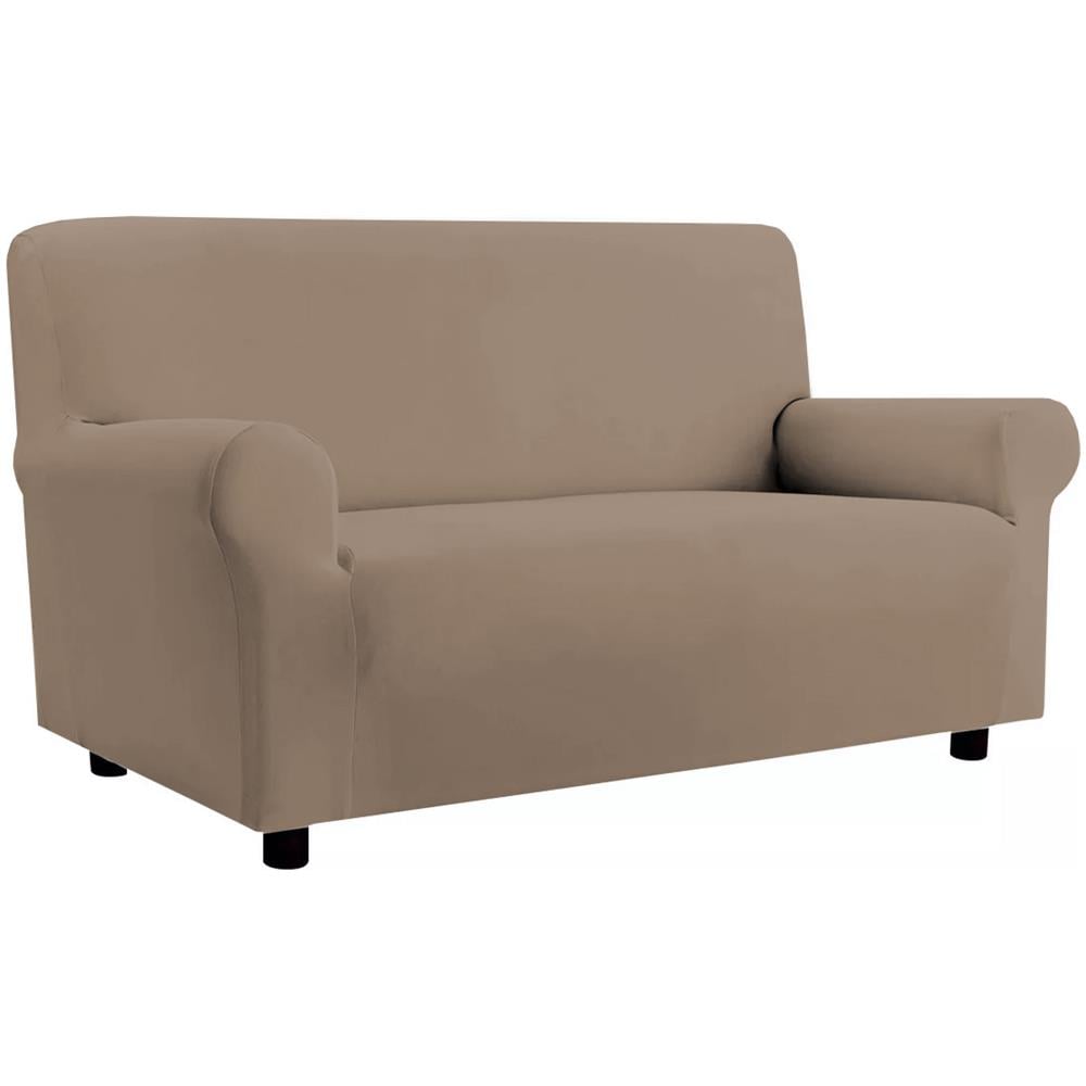 Copridivano Elasticizzato Antimacchia Modello Zeno Colore Tortora 4 Posti Tortora - Foto 1