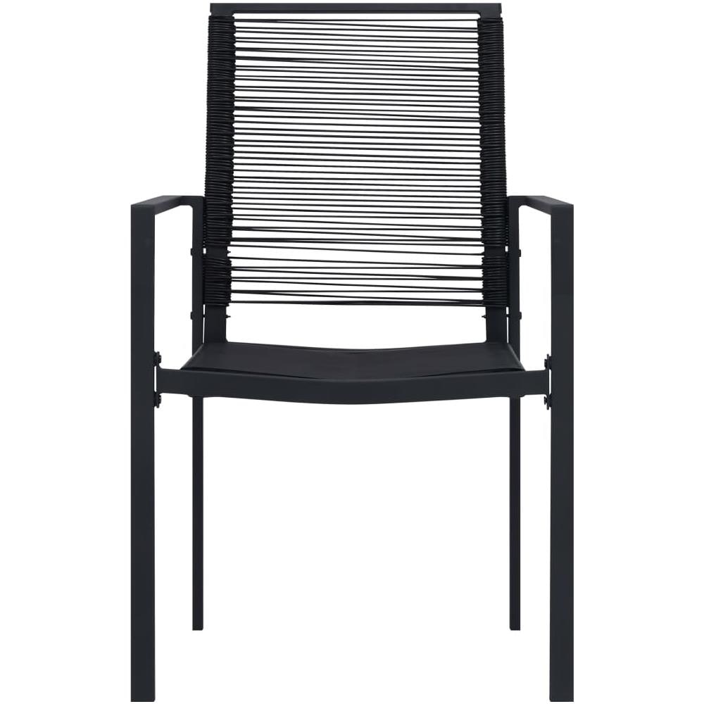 Sedie Da Giardino 2 Pz In Rattan Pvc Nero - Foto 3