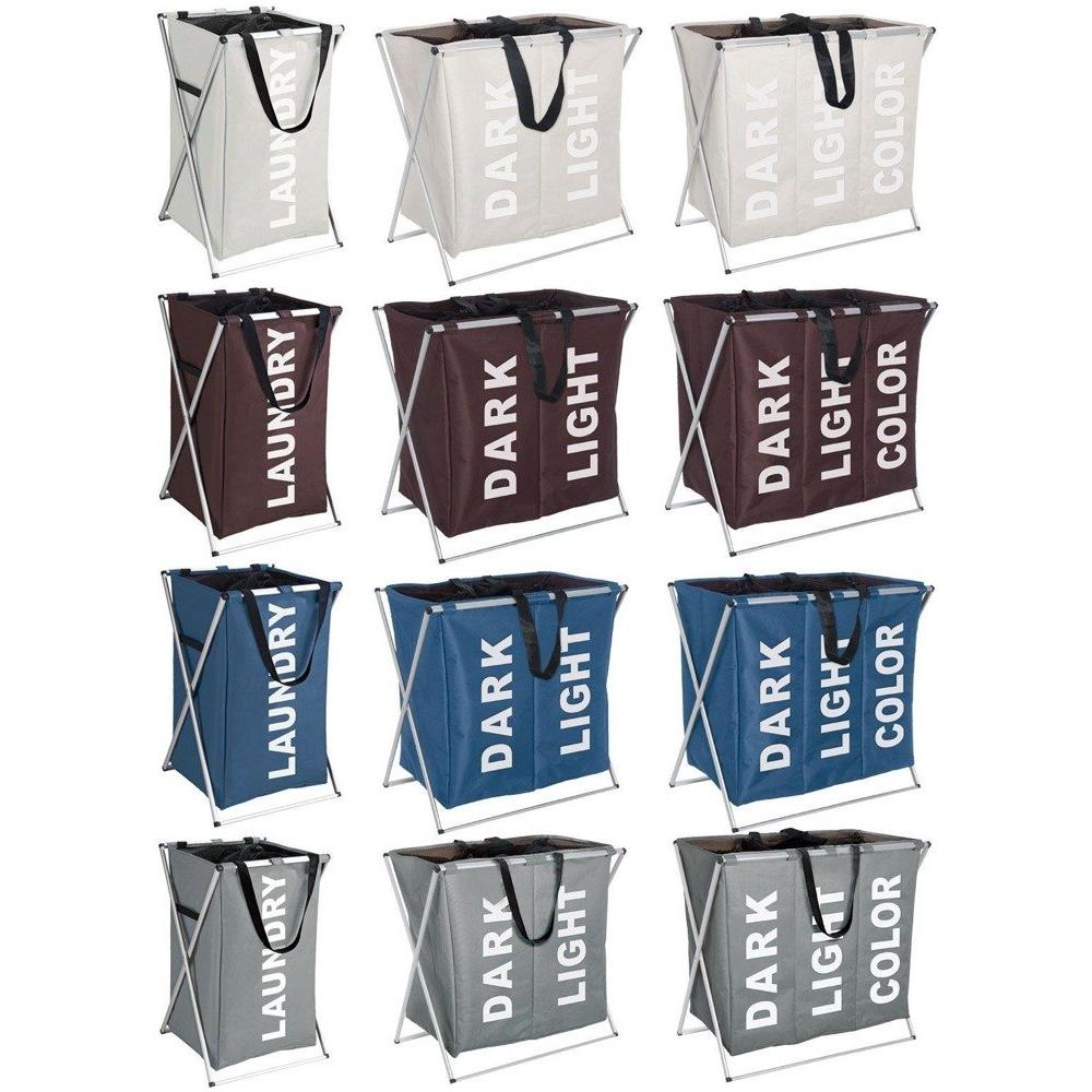 Cestino In Tessuto Con Scomparto Singolo, Borsa Pieghevole E Manici, 52 Litri, 57 X 35 X 38 Cm - Foto 2