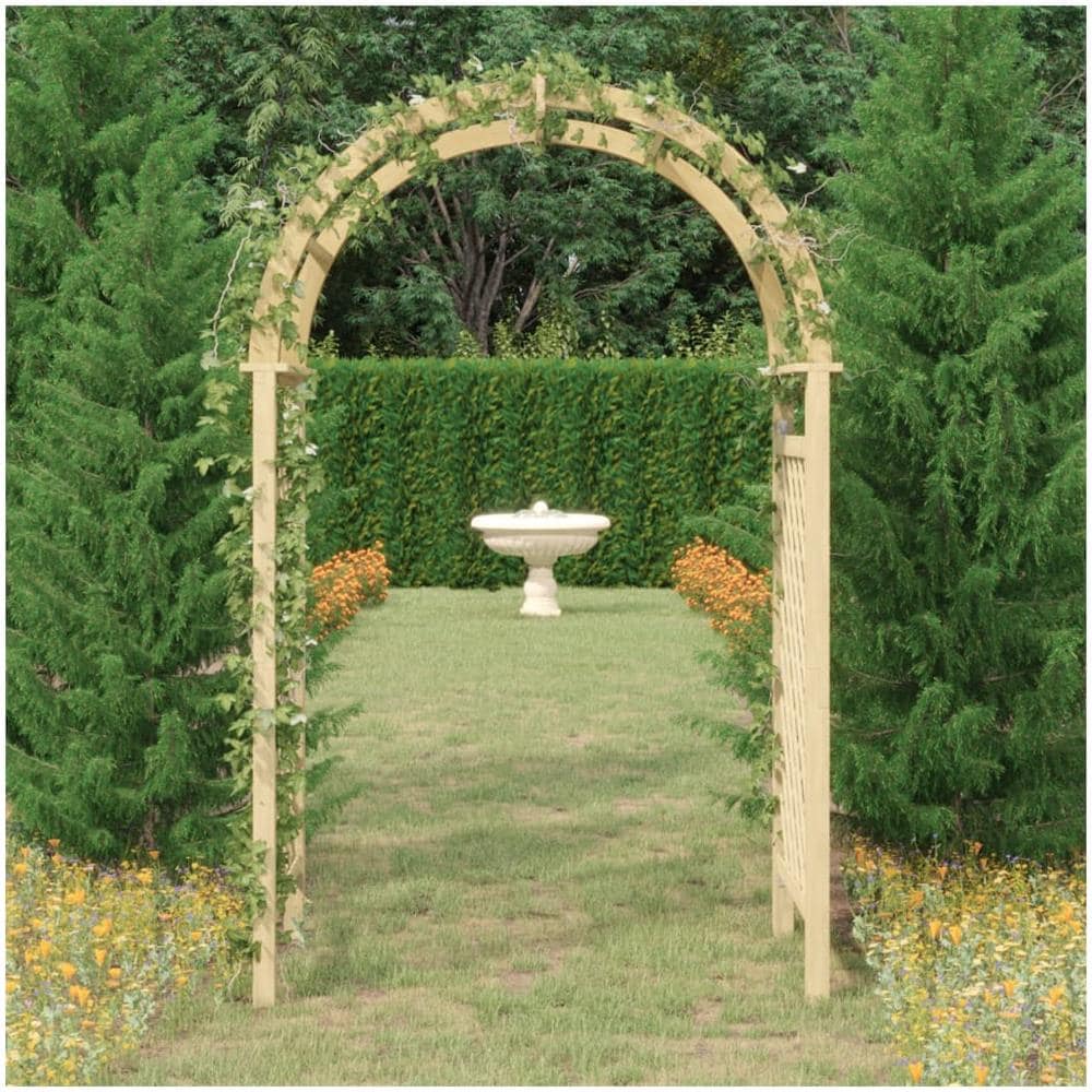 Arco Con Traliccio 141x97x243 Cm In Legno Di Pino Impregnato - Foto 1